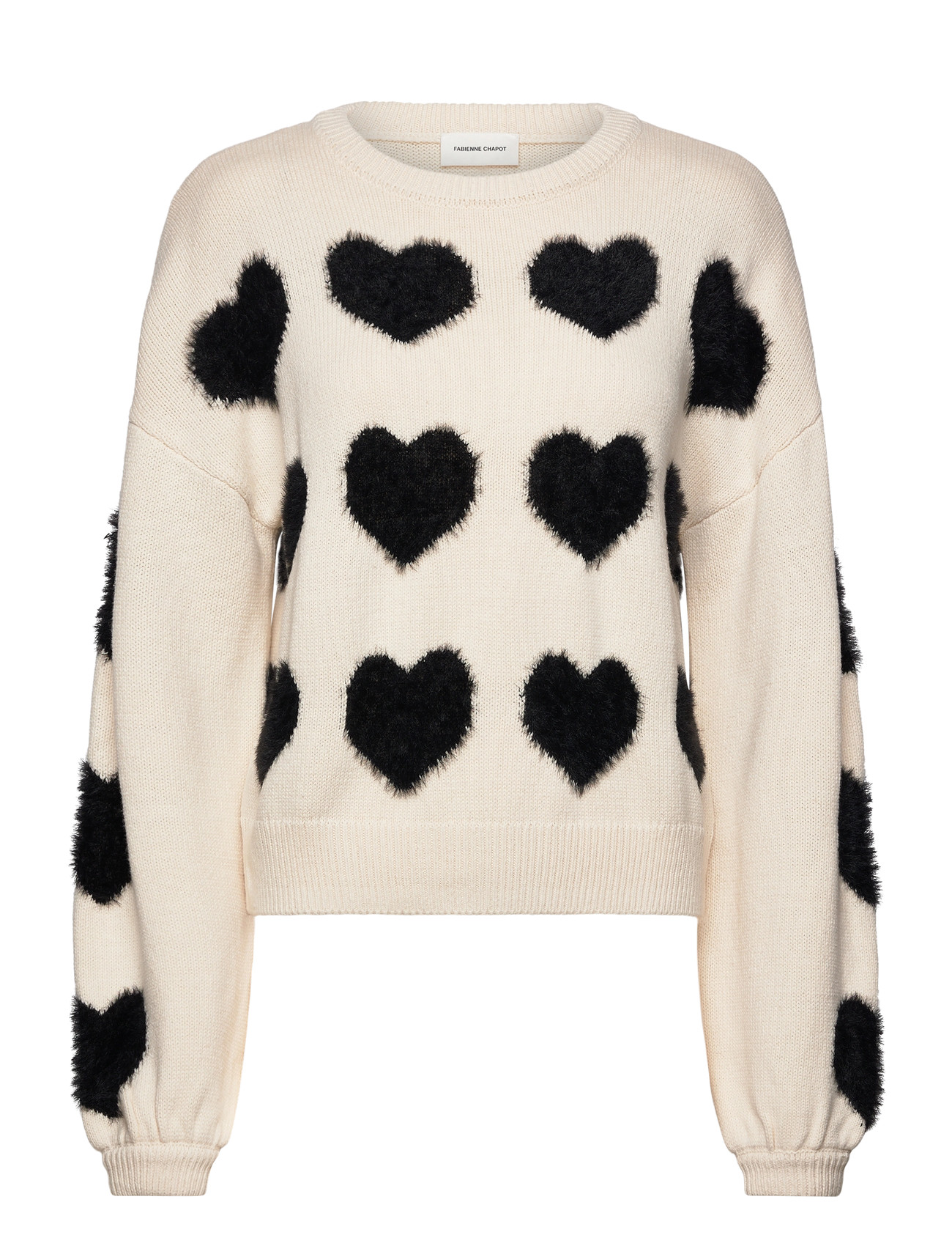 FABIENNE CHAPOT Heart Pullover Cream - L - Damen