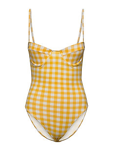 Yellow gingham one piece swimsuit Clearance