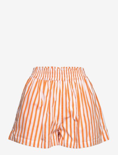 ELVA SHORTS - casual shorts - martie stripe print - tangerine