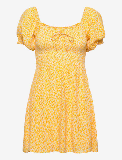 DOMENICA MINI DRESS - sumar dress - careyes floral - marigold