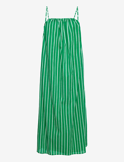 ILLIAS MAXI DRESS - sumar dress - maya stripe print - green