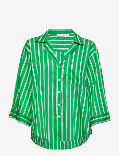 PARADISE SHIRT - džinsiniai marškiniai - maya stripe print - green