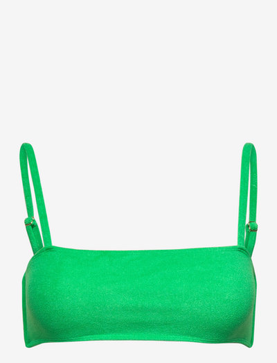 ADARA BIKINI TOP - bikini bandeau - plain green towelling
