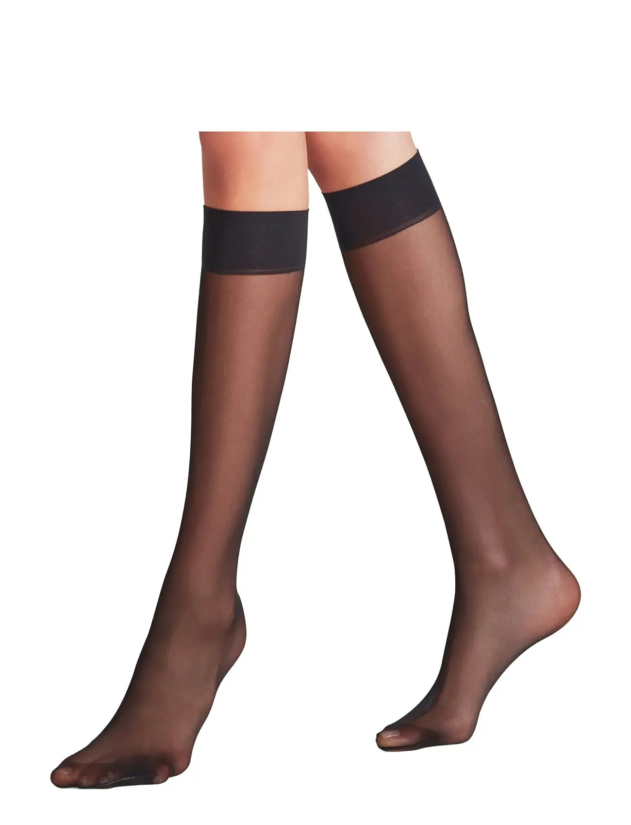 Matt Deluxe Transparent Lingerie Socks Knee High Socks Black Falke Women