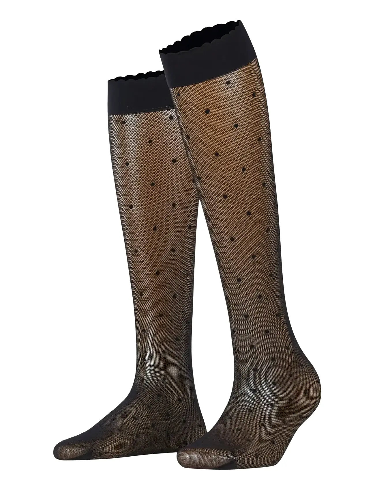 Dot 15 Denier Transparent Matt Lingerie Socks Regular Socks Black Falke Women
