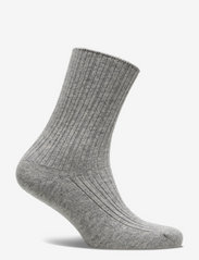 Fall Winter Spring Summer - Amazing Cashmere Socks - yogastrumpor - light gray melange - 1