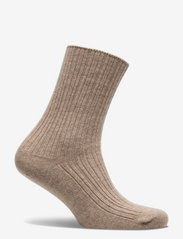 Fall Winter Spring Summer - Amazing Cashmere Socks - yogastrumpor - oatmeal melange - 1