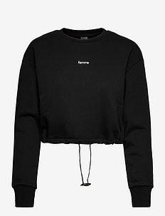 Drawstring Sweatshirt - collegepaidat - black