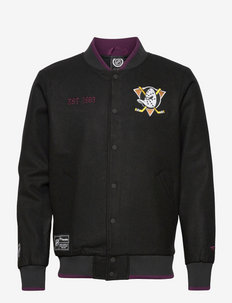 Anaheim Ducks Letterman Team Jacket - bomber jackets - black