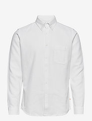 Mod Button Down L/S Shirt (Honeycomb) - WHITE