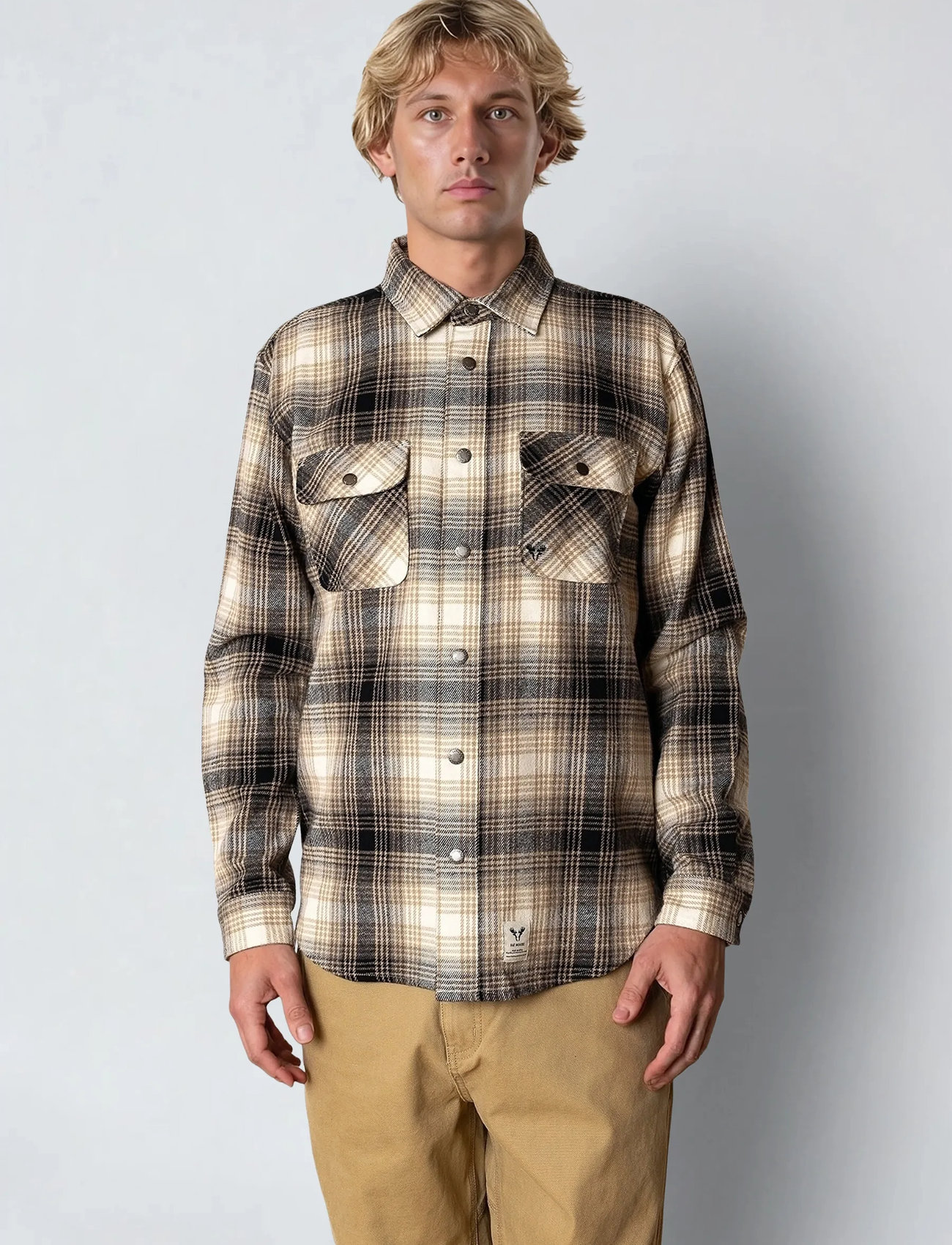 Fat Moose Adrian Cotton Check Shirt, XL, Multi/patterned, Skjorter > Afslappet, Herre