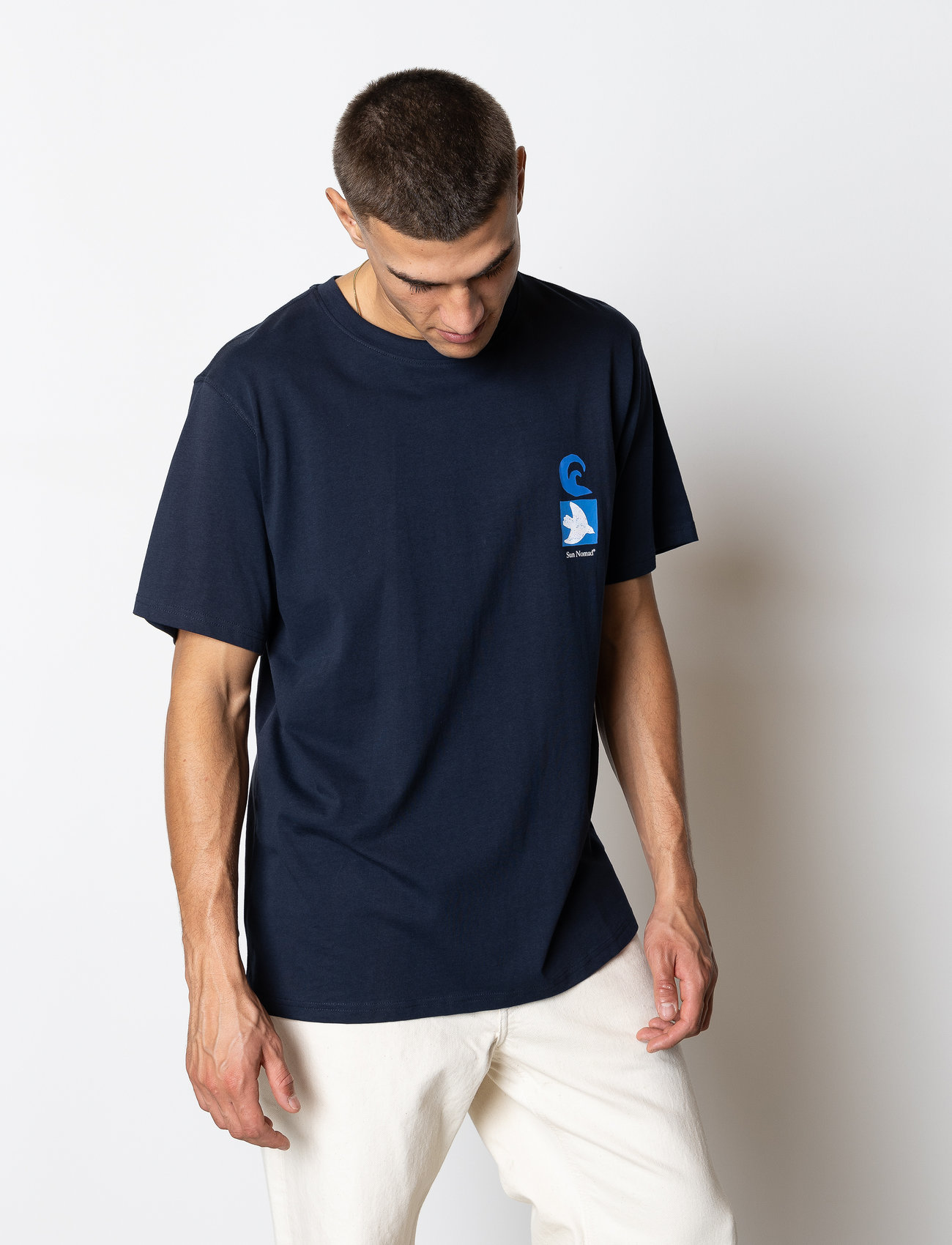 Fat Moose Florian T-Shirt, S, Navy, T-Shirts > Kortærmede, Herre