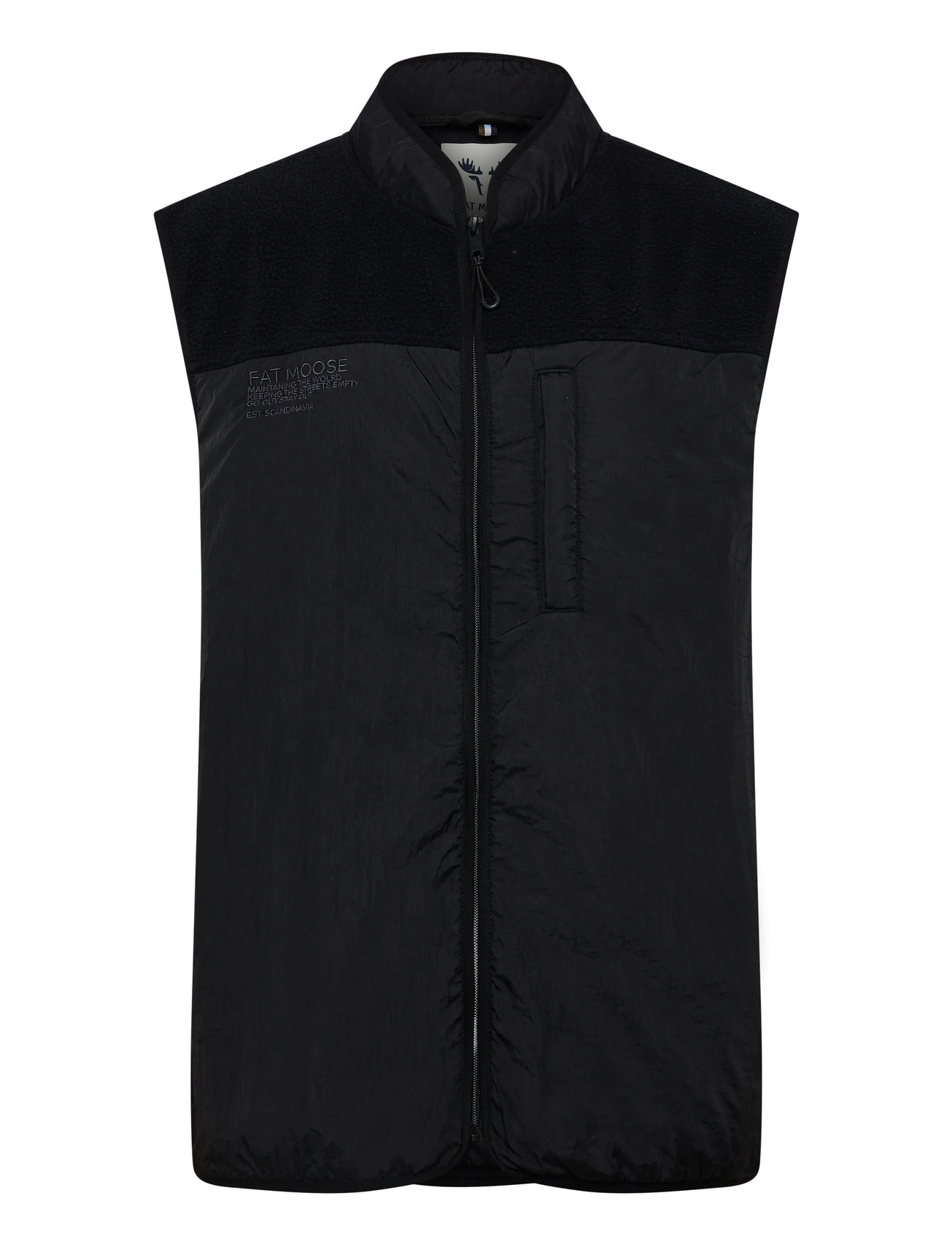 FAT MOOSE Vester Fleece Vest Schwarz - XXXL - Herren