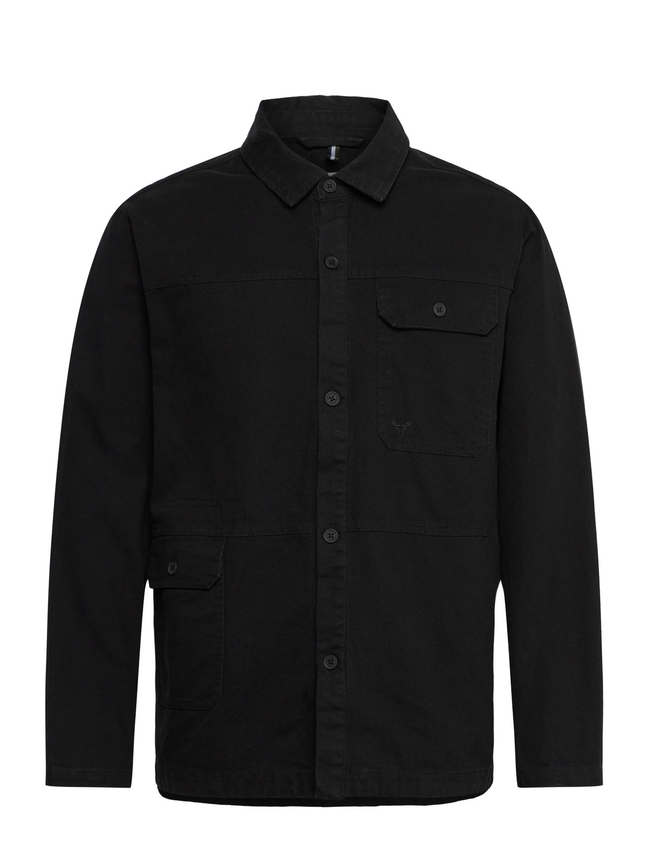 FAT MOOSE Dereck Baumwolle Overshirt Schwarz - XL - Herren