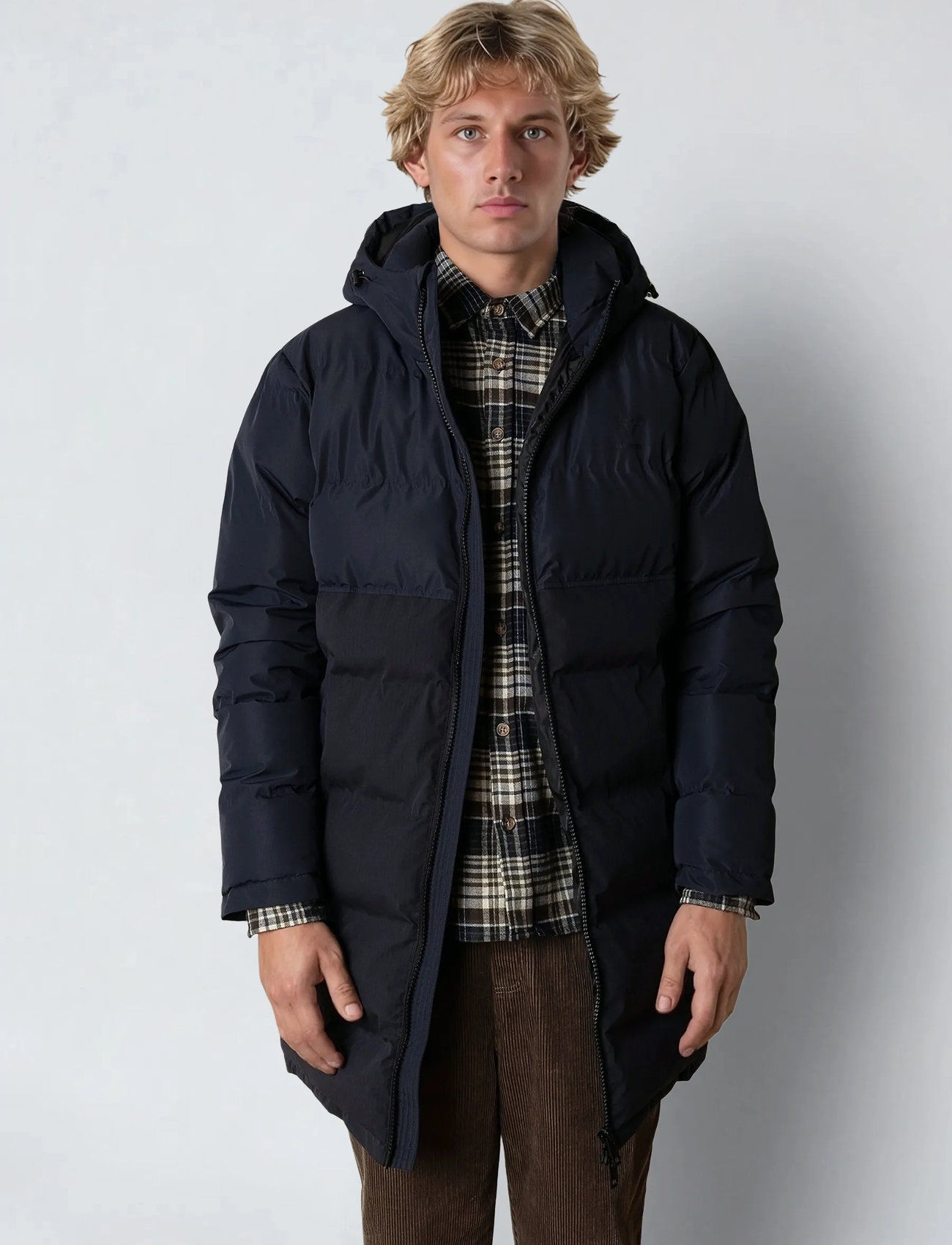 Fat Moose Birk Long Jacket, XXL, Navy, Jakker > Vatterede Jakker, Herre