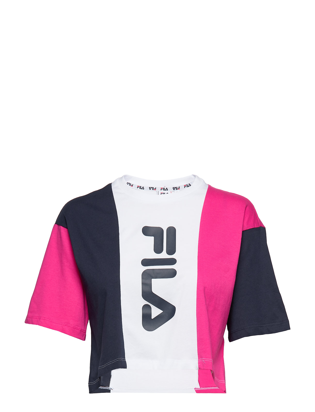 pink and black fila shirt