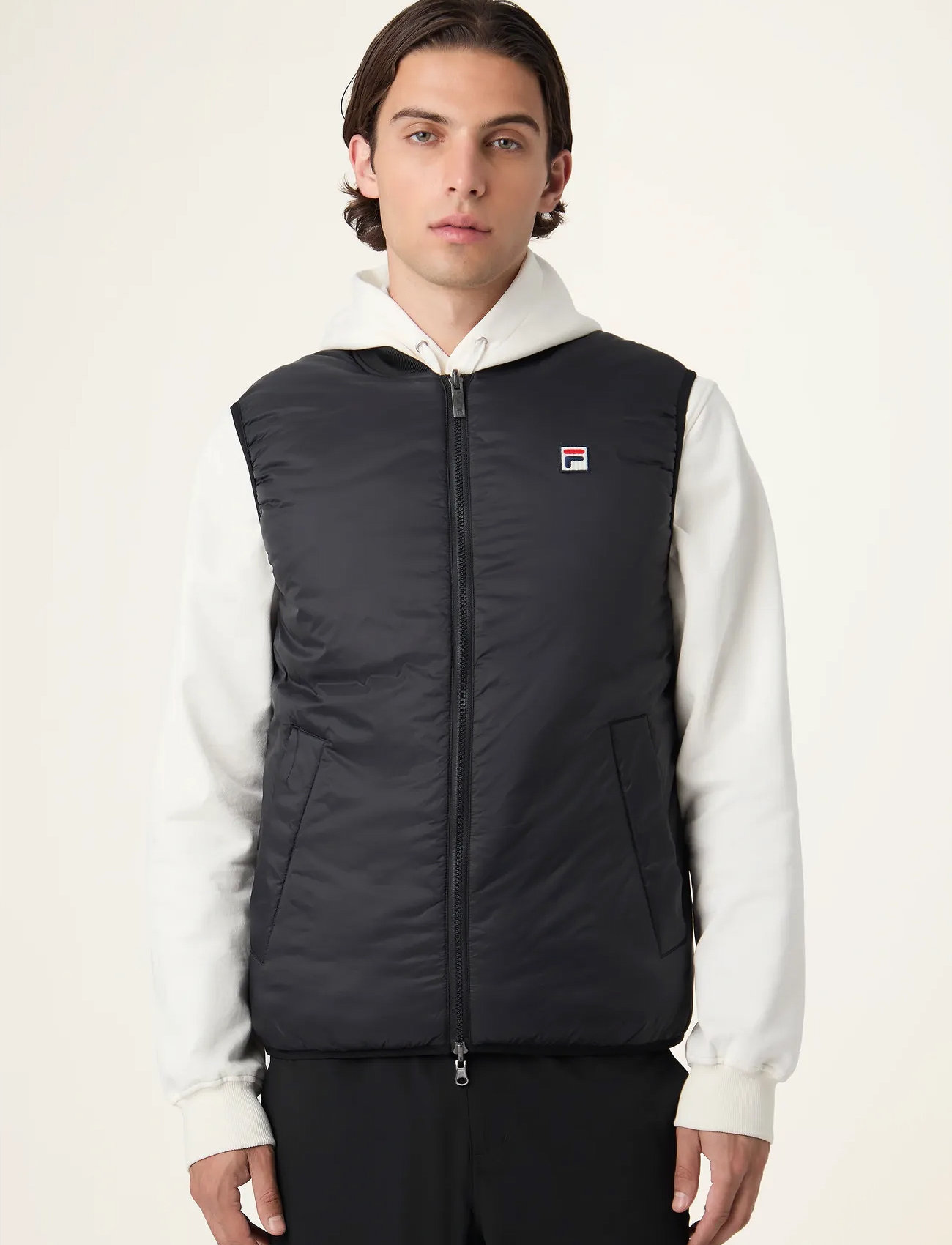 FILA Milano Regular Reversible Lightweight Vest, L, Black, Sport Overtøj > Sport Veste, Herre