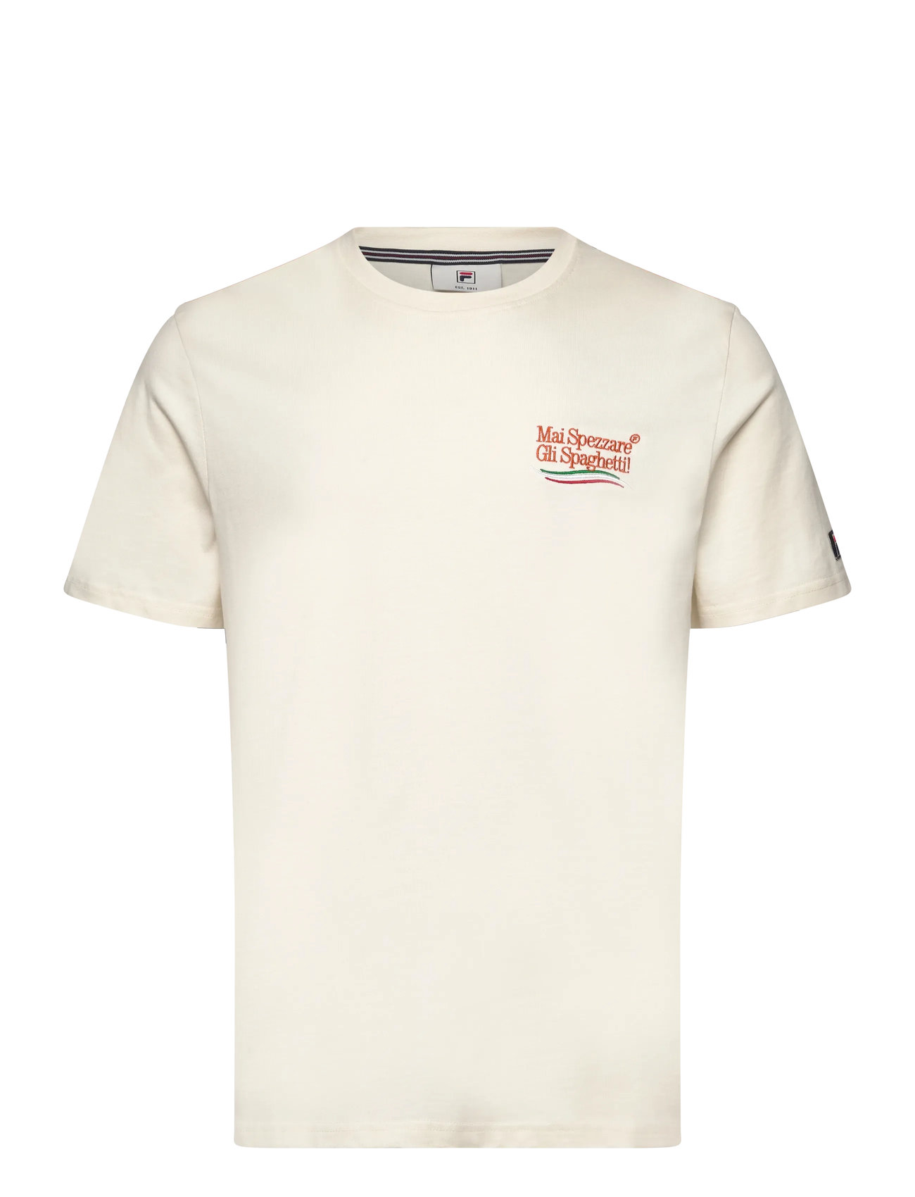FILA Navigli Pasta Regular Graphic T-Shirt Cream - S - Herren
