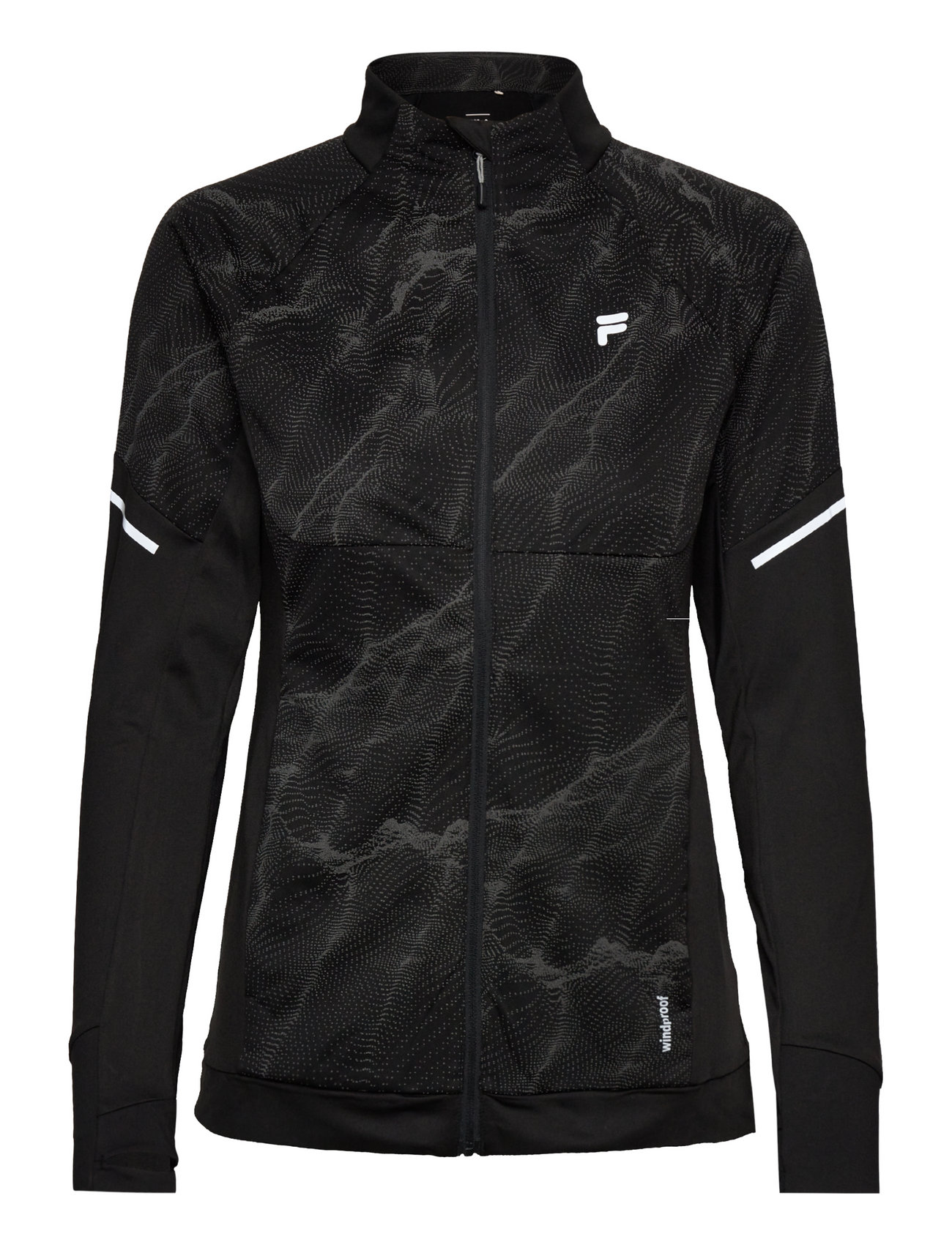 Ridge Aop Windstopper Reflectiv Running Jacket Sport Sweat-shirts & Hoodies Sweat-shirts Black FILA