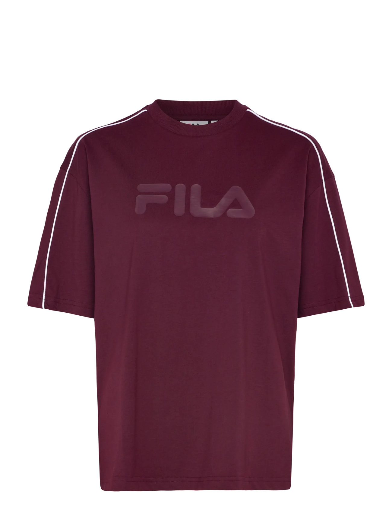 FILA Rivoli Oversized Graphic T-Shirt Burgundy - S - Damen