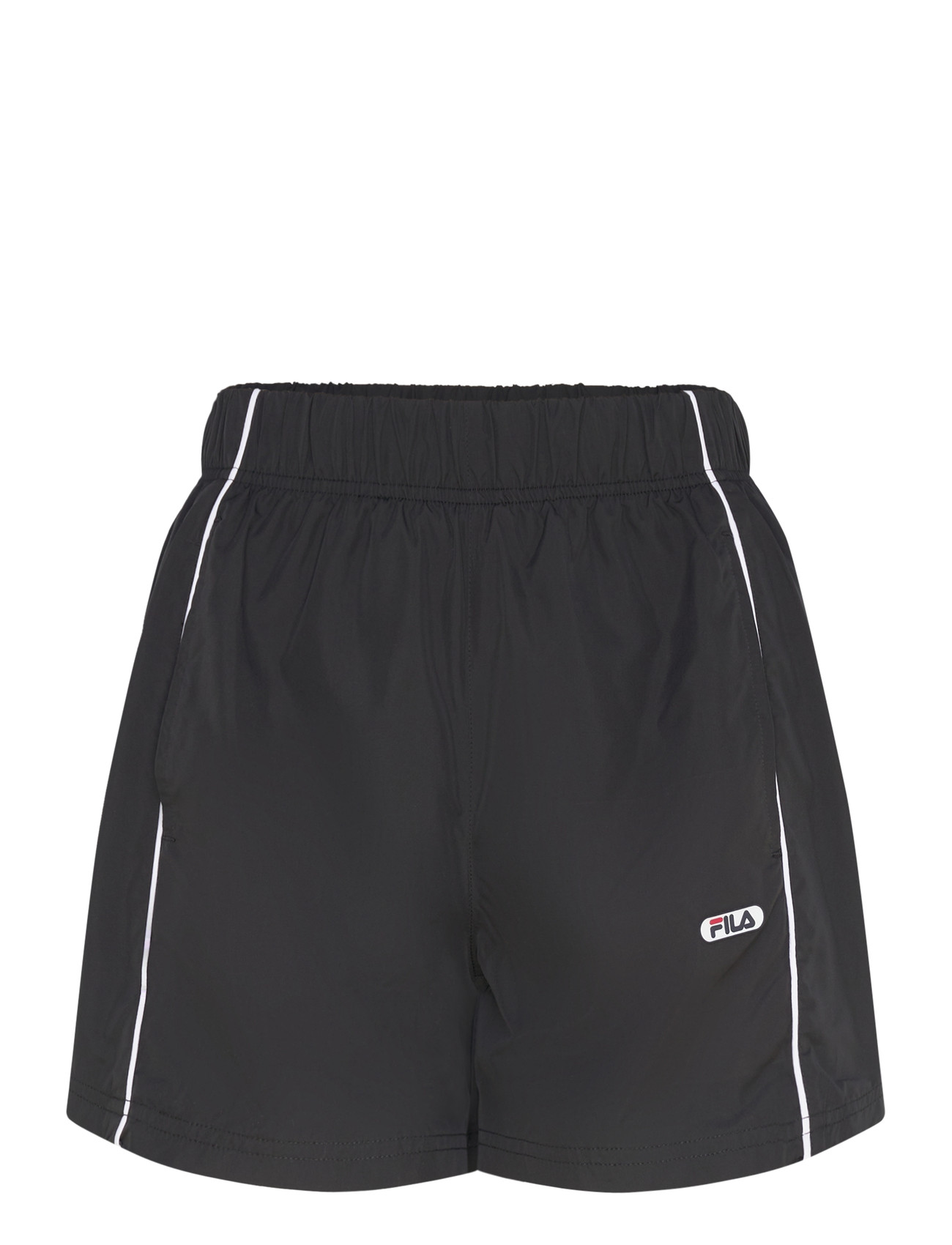 FILA Oilo Loose Contrast Piping Woven Shorts, XS, Black, Sport Shorts > Sport Casual Shorts, Dame