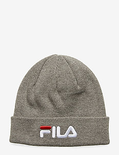 UNISEX BEANIE leniar logo - LIGHT GREY MELANGE BROS