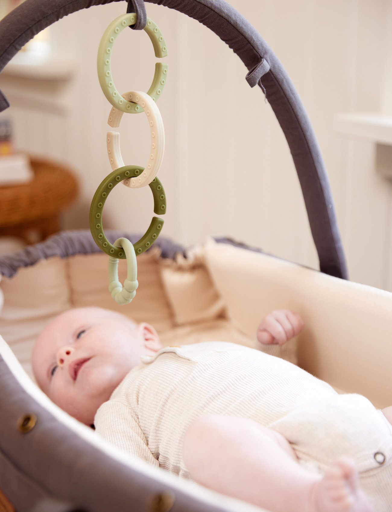 Filibabba Ophængsringe I Silikone - Greens, One Size, Multi/patterned, Strollers & Accessories > Stroller Legetøj, Børn