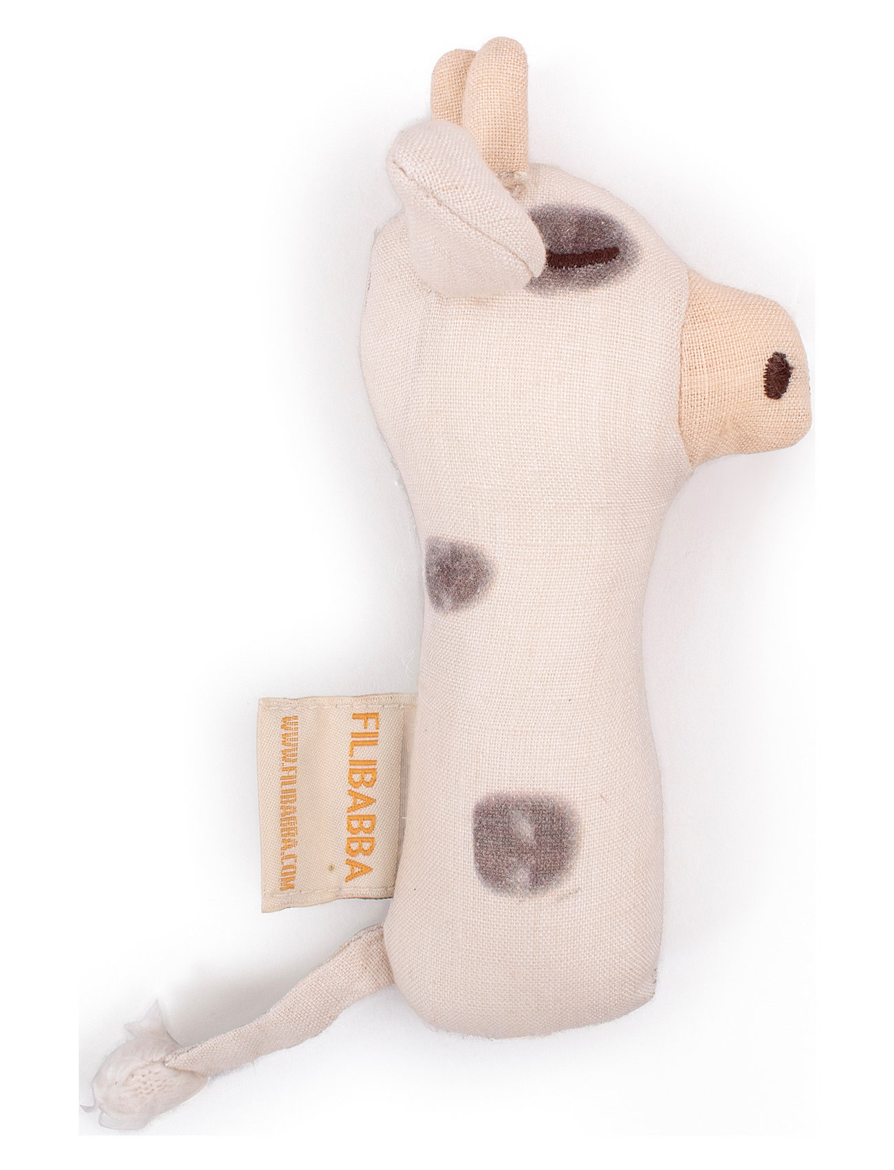 Linen Rattle - Cow Toys Baby Toys Rattles Multi/patterned Filibabba