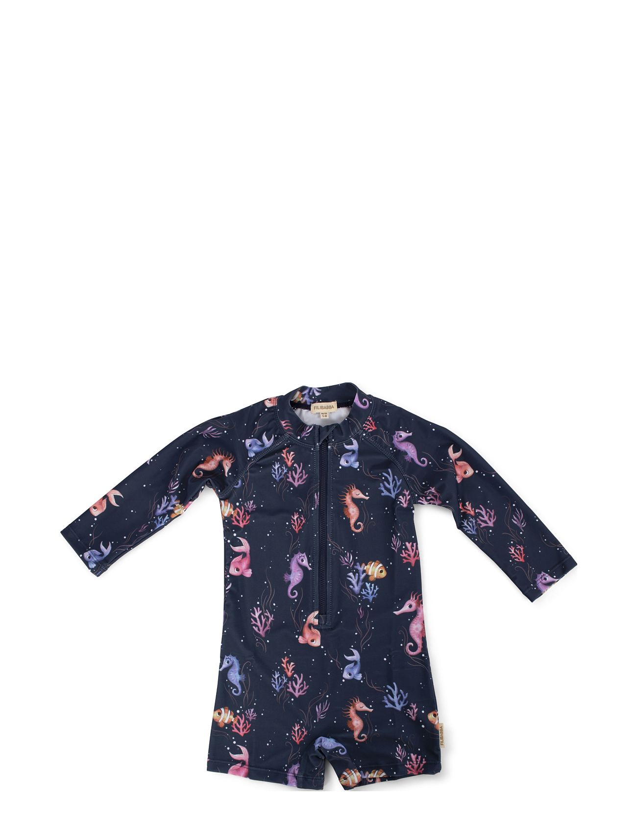 Villads – Uv-Dragt Ls 3-4 År – Rainbow Reef Swimwear Uv Clothing Uv Suits Navy Filibabba