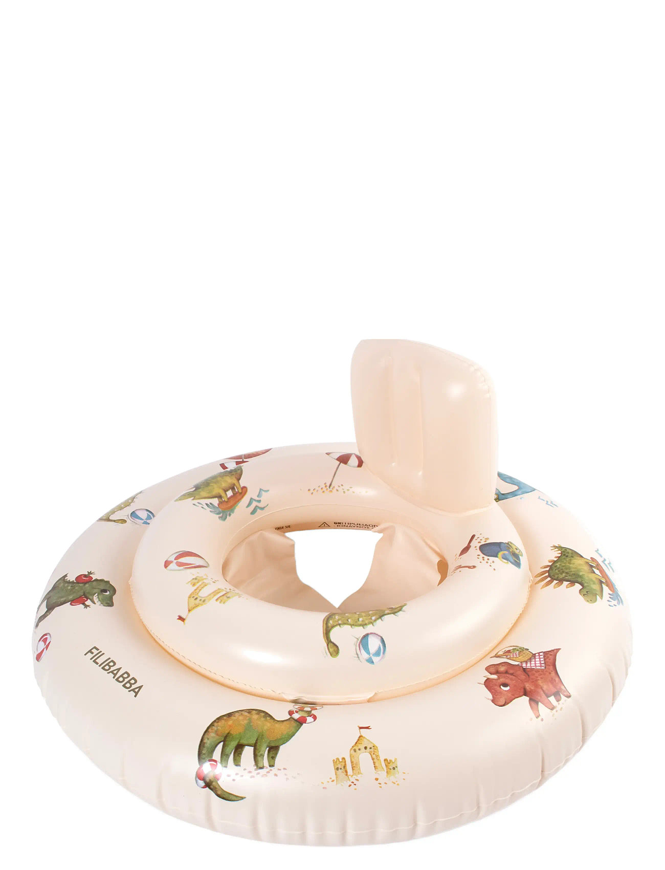 Babybadering Alfie - Dino Beach Toys Bath & Water Toys Water Toys Swim Rings Cream Filibabba