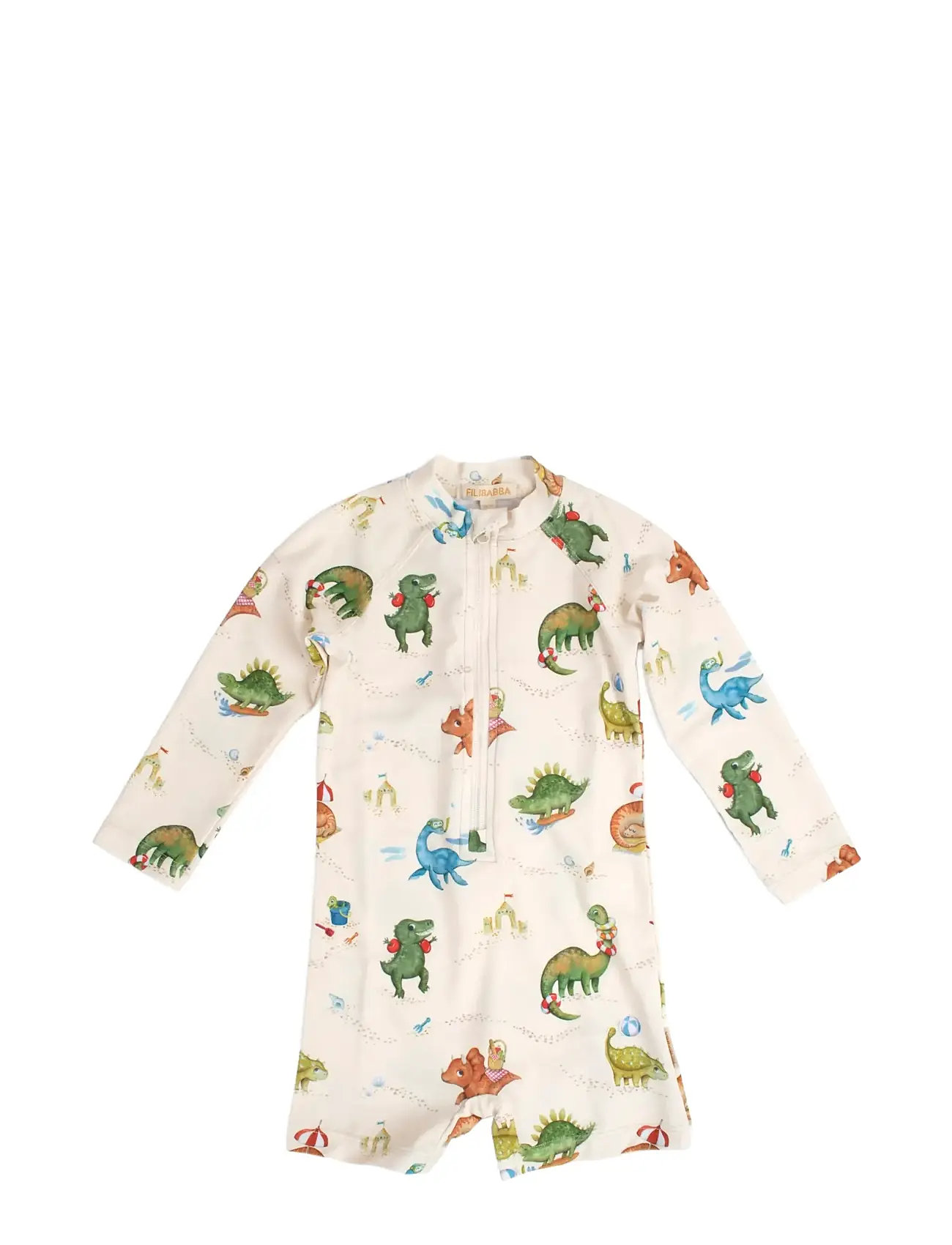 Villads – Uv-Dragt 1-2 År – Dino Beach Badedrakt Badetøy Cream Filibabba