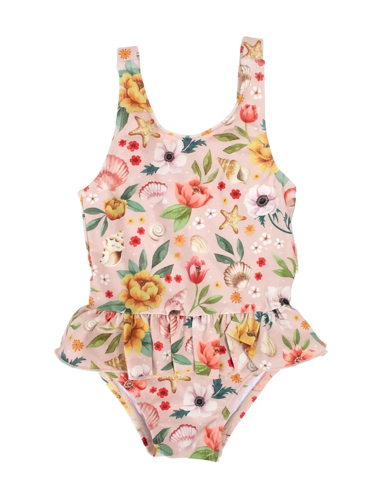 Eva – Badedragt 1-2 År – Ocean Blossom Badedrakt Badetøy Pink Filibabba
