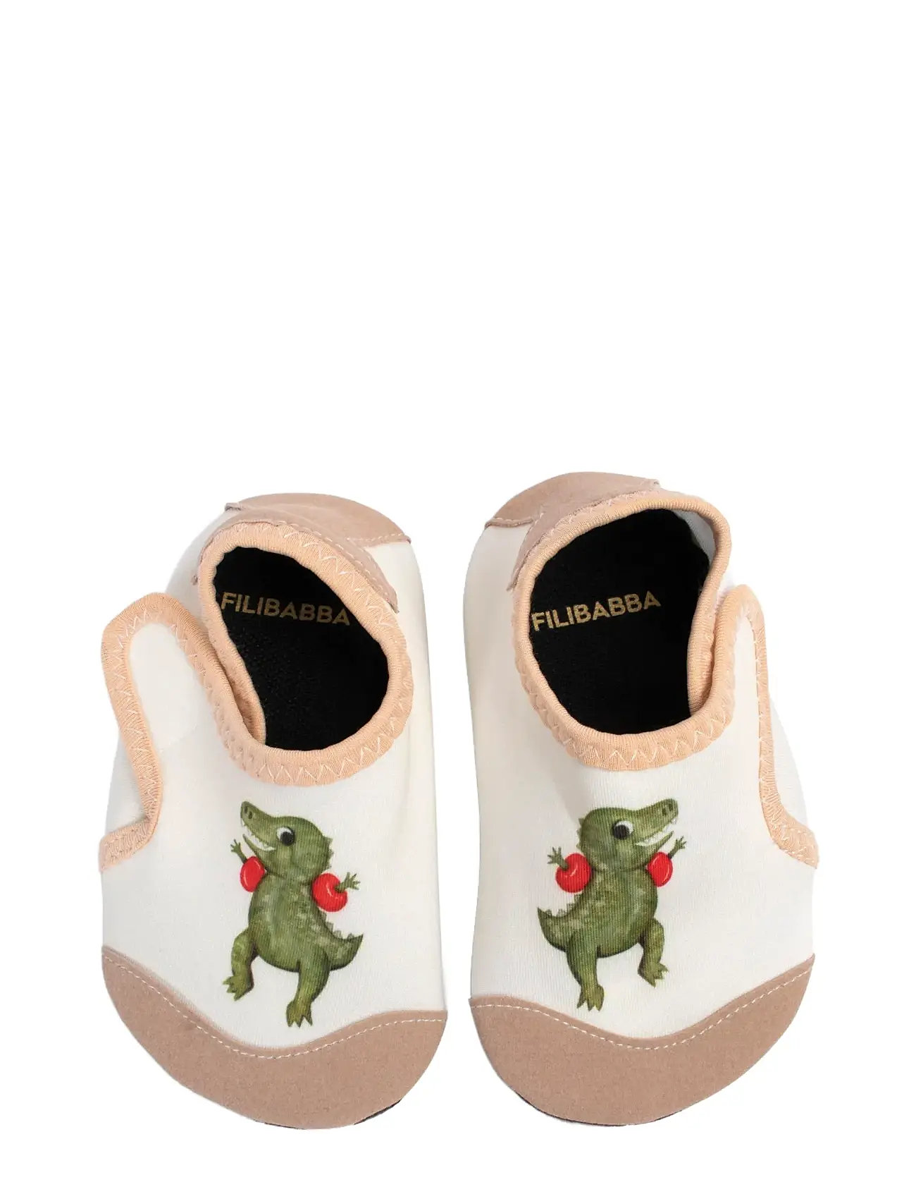 FILIBABBA Badesko Str. 26-27 - Dino Beach Cream - 26/27 - Kinder
