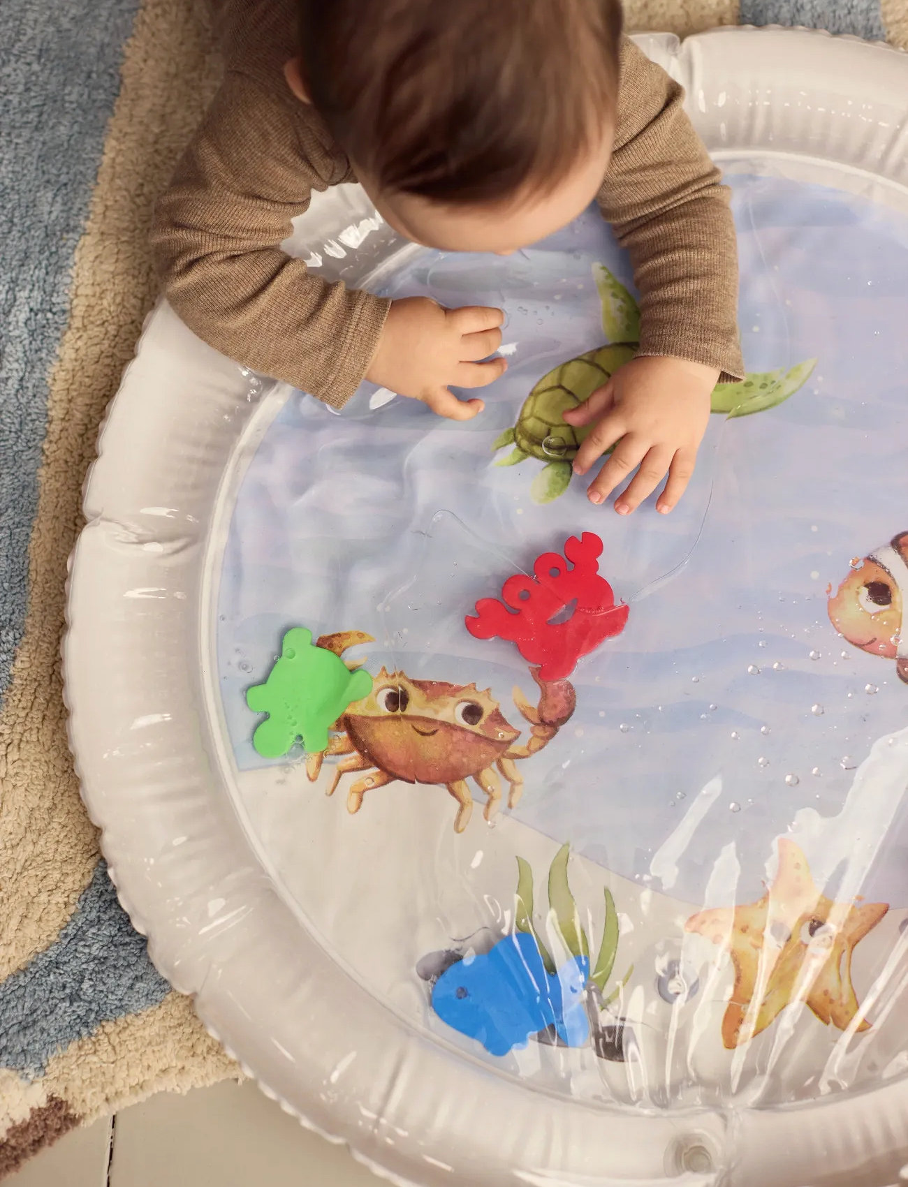 Filibabba Water Mat For Tummy Time - Sea Friends, One Size, Multi/patterned, Educational Legetøj > Interactive Legetøj, Børn