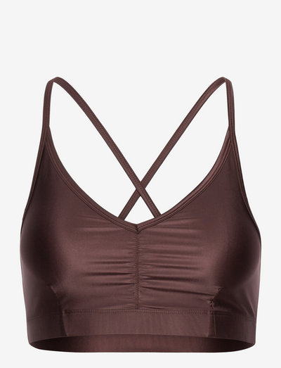 Gloss Bra Top - low support - maroon