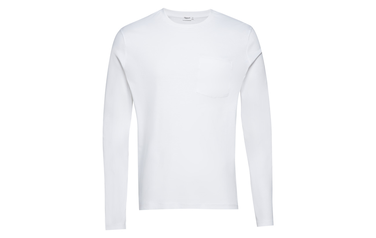 Long M White Filippa K Tee Sleeve Mercerised q60wxwt