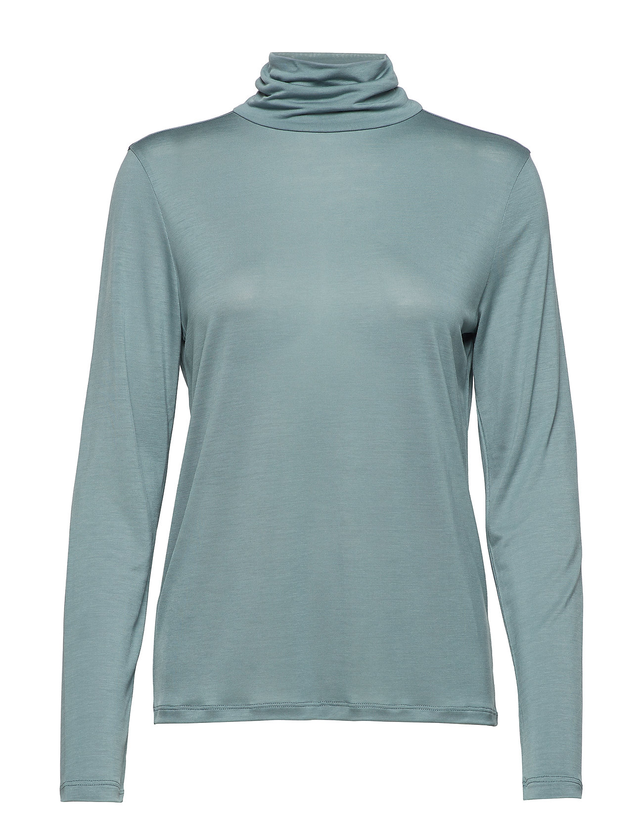 Filippa K Tencel Polo Neck Top T Shirts Tops Long Sleeved Blauw filippa k kopen in de aanbieding