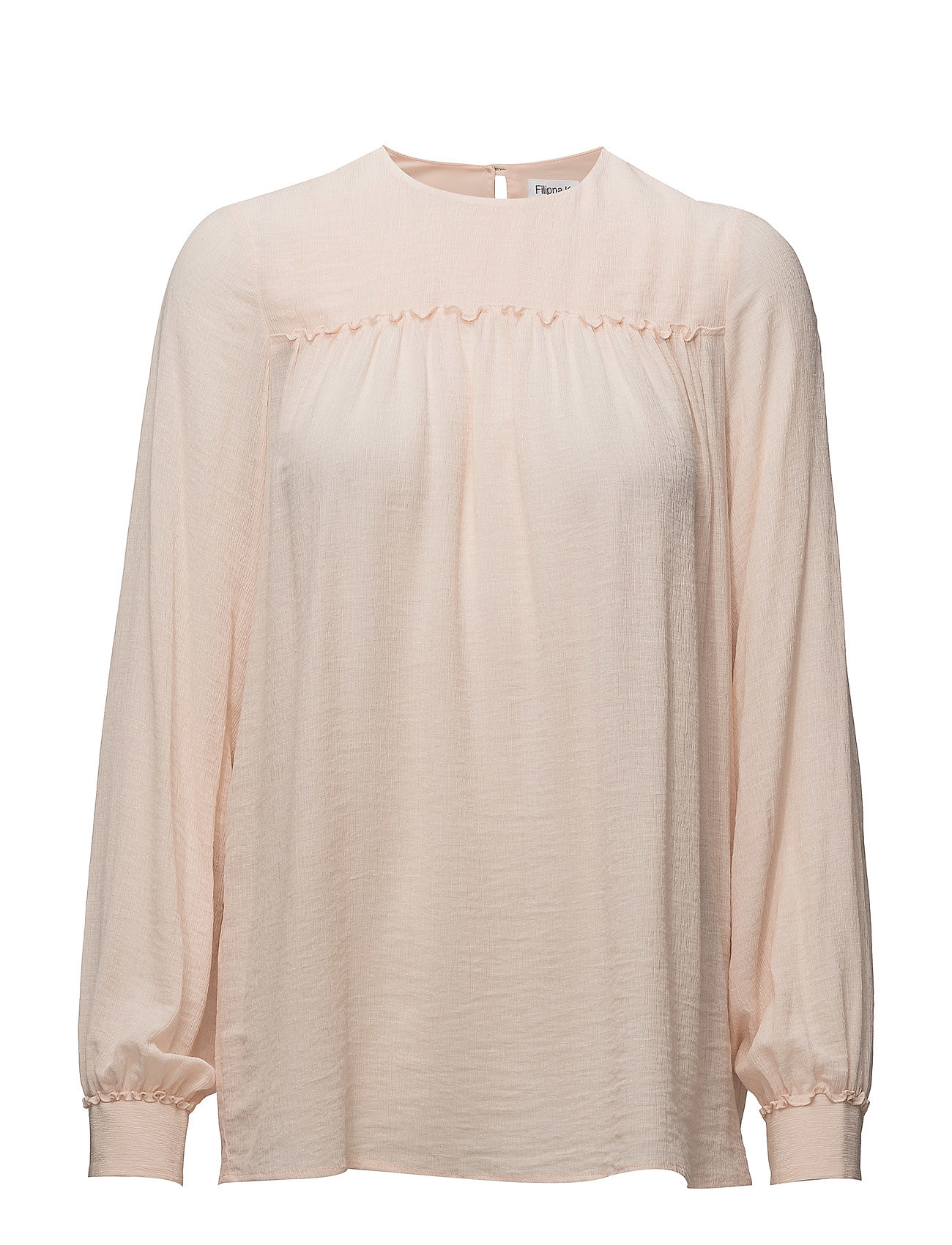 Filippa K Crinkle Blouse Lange Mouwen Creme filippa k kopen in de aanbieding