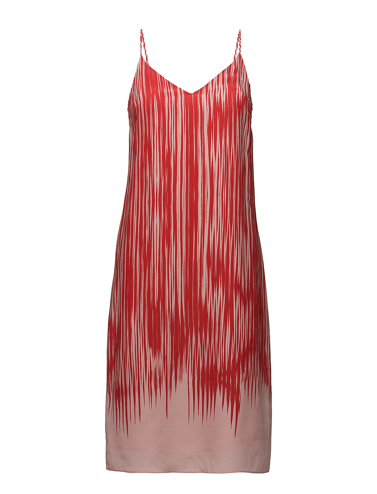 Filippa K Strappy Print Dress Korte Jurk Rood filippa k kopen in de aanbieding