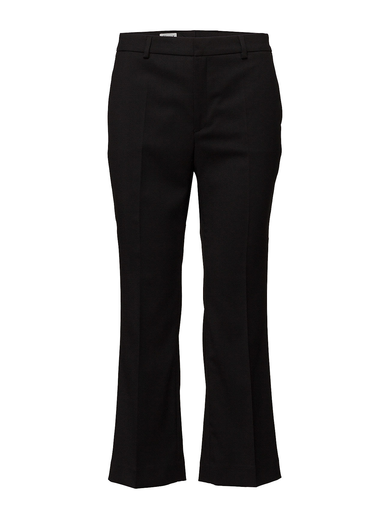Filippa K Hudson Twill Cropped Trousers Pantalon Met Rechte Pijpen Zwart filippa k kopen in de aanbieding
