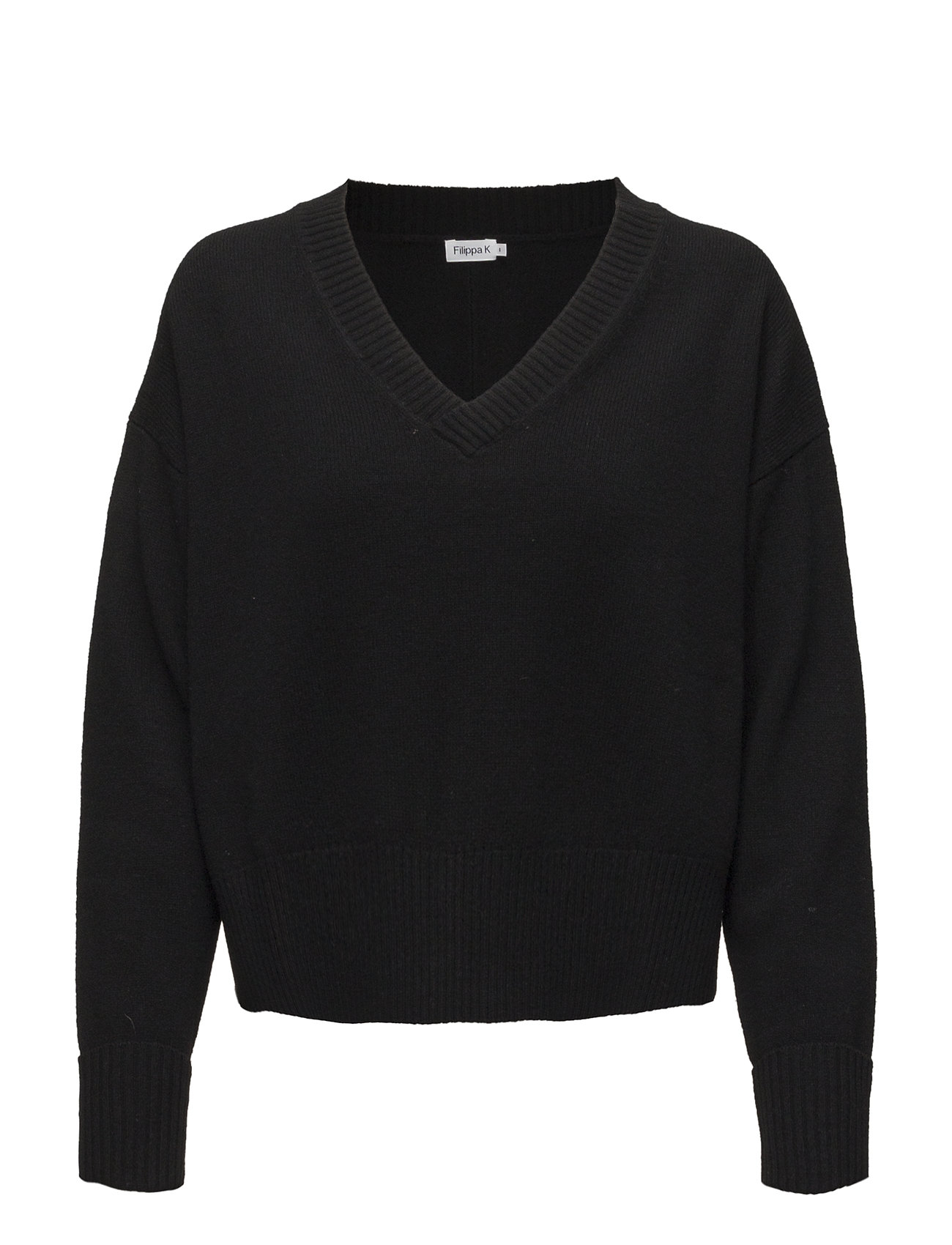 cropped v neck sweatshirt