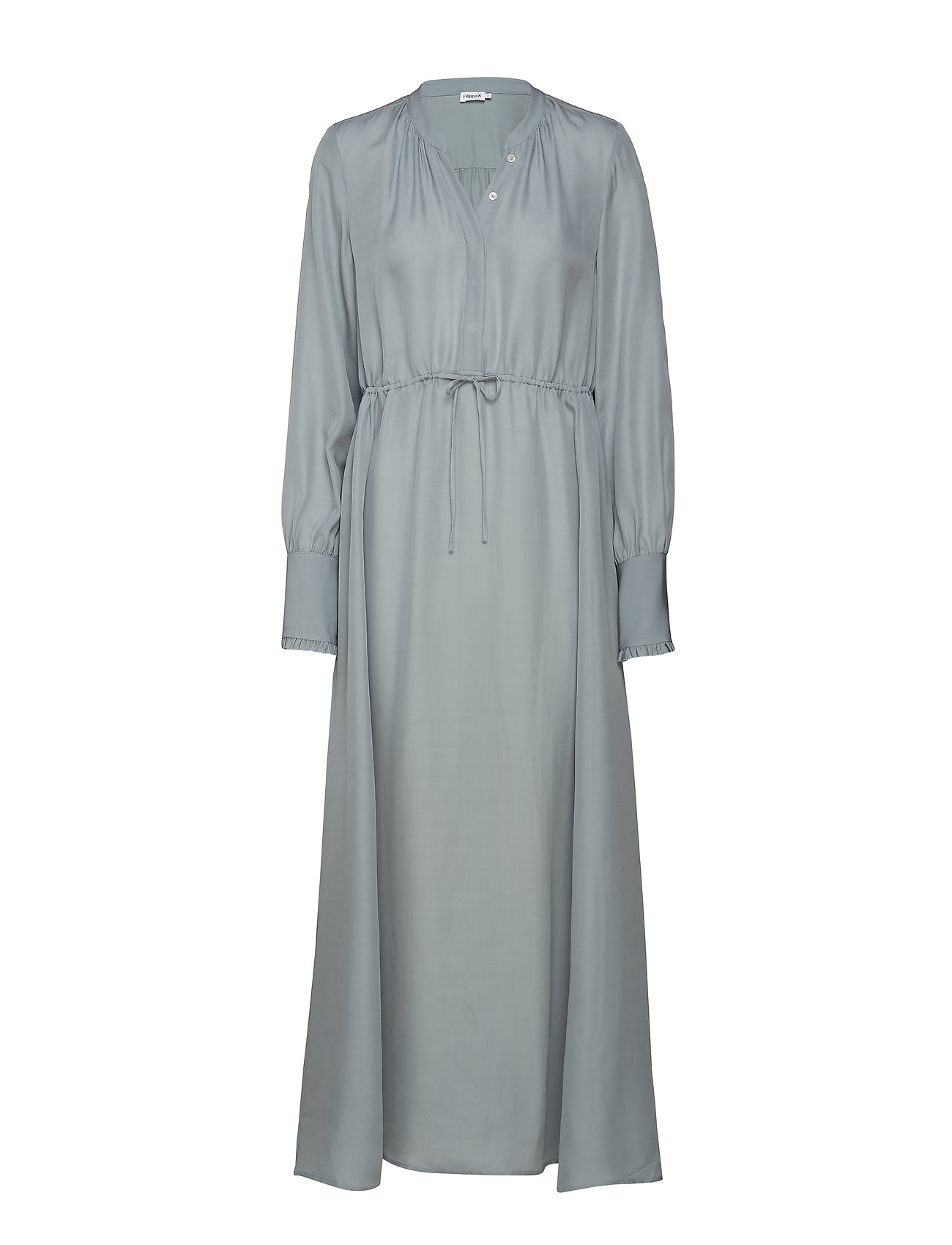 Filippa K Flowy Silk Dress Maxi Galajurk Blauw filippa k kopen in de aanbieding