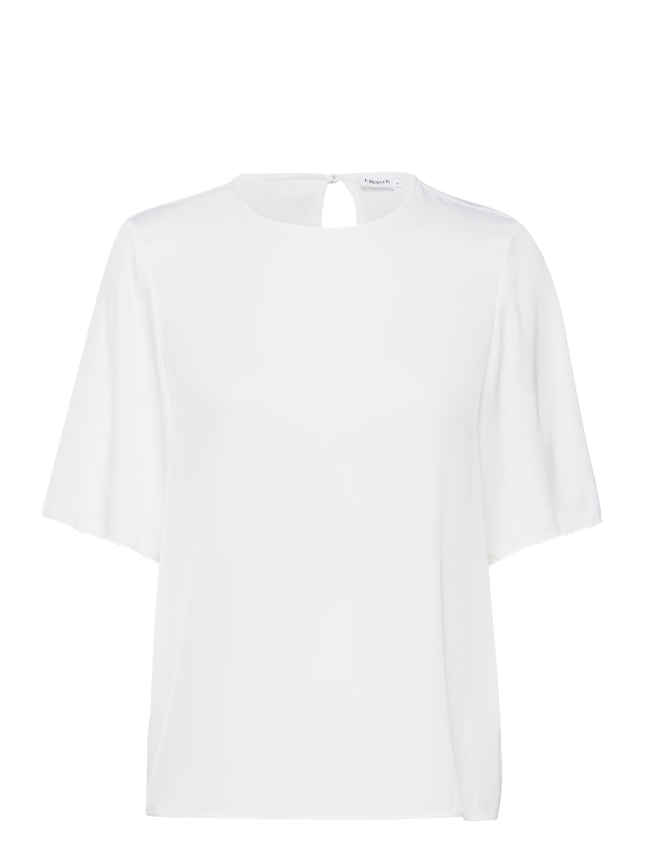 Filippa K Silk Tee T Shirts Tops Short Sleeved Wit filippa k kopen in de aanbieding