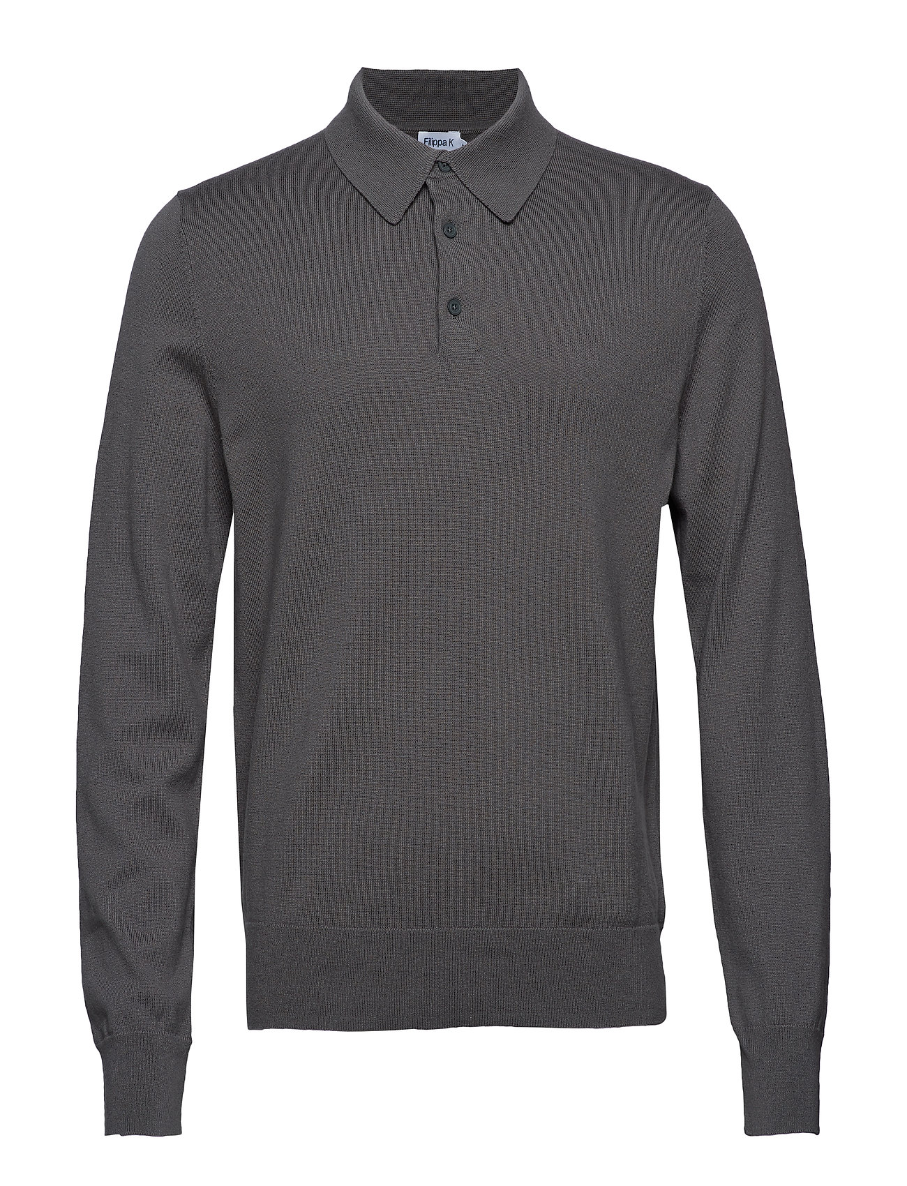 Filippa K M Knitted Polo Shirt Poloshirt Lange Mouwen filippa k kopen in de aanbieding