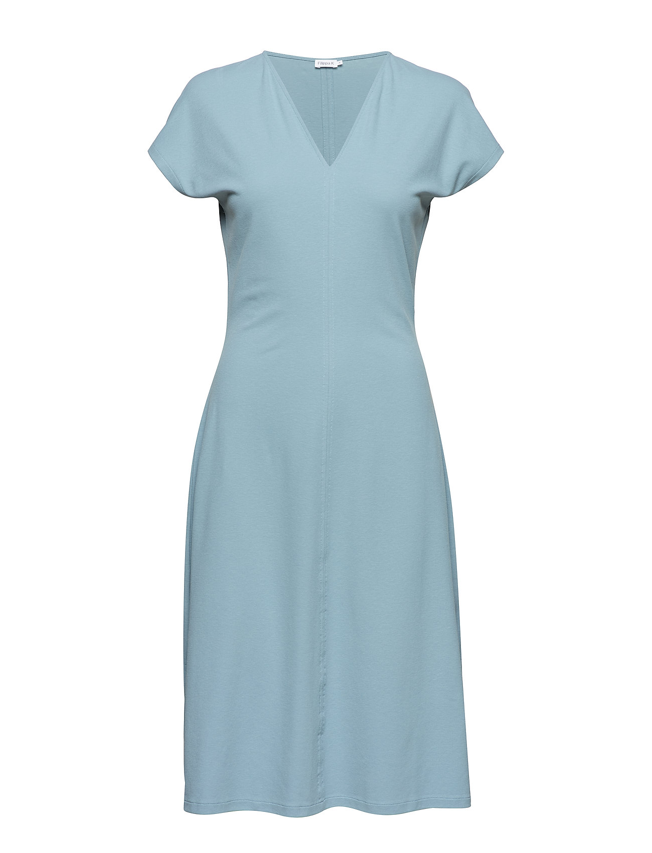 Filippa K Clean Cut Cap Sleeve Dress Jurk Knielengte filippa k kopen in de aanbieding