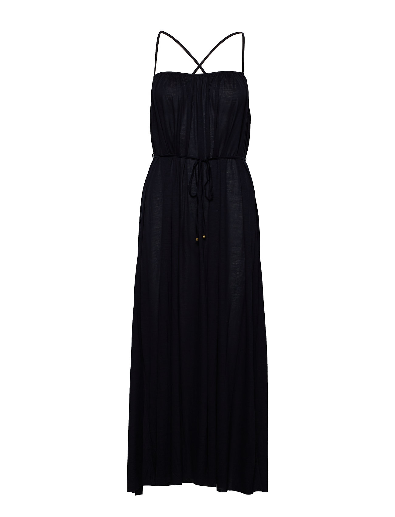 Filippa K Gathered Strap Dress Jurk Knielengte Zwart filippa k kopen in de aanbieding