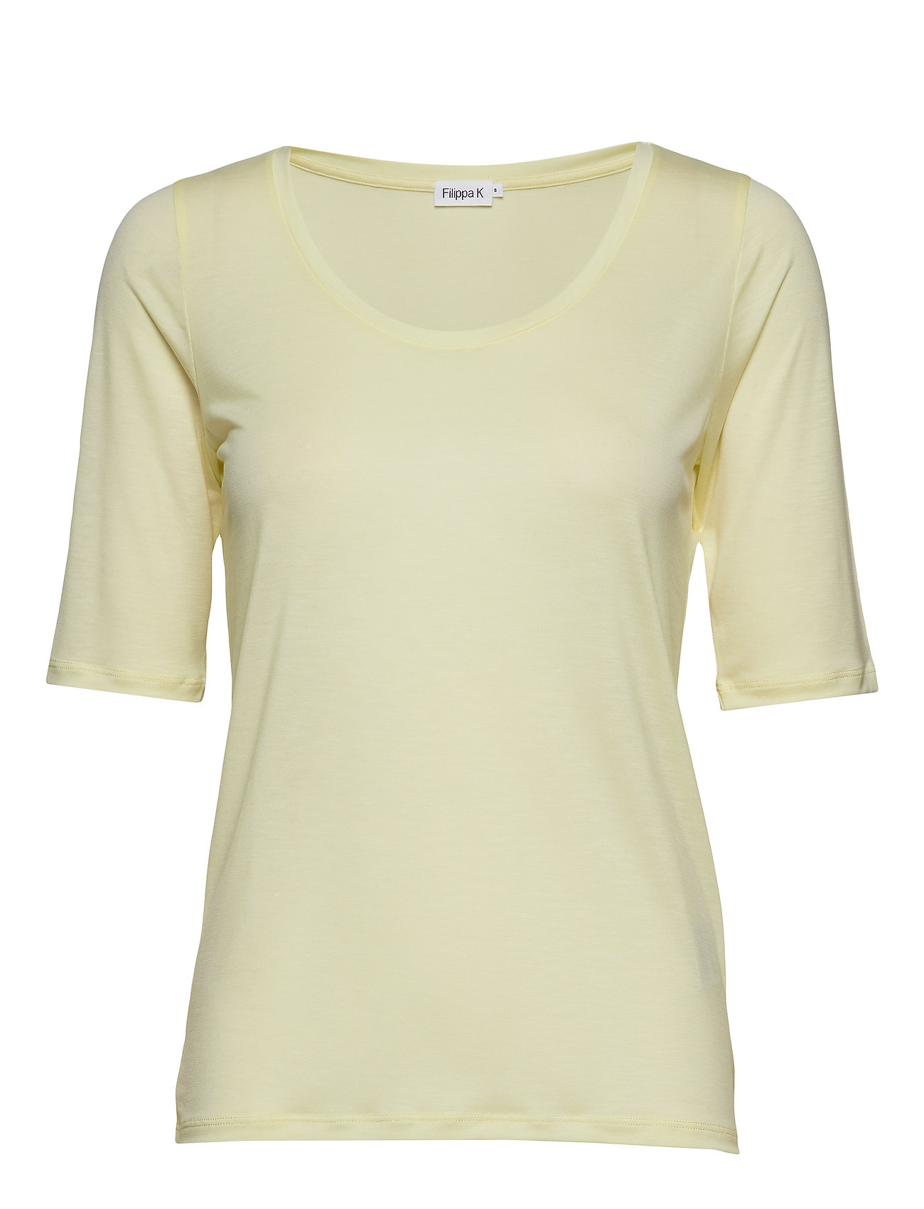 Tencel Scoop-Neck Tee T-shirts & Tops Short-sleeved Keltainen Filippa K