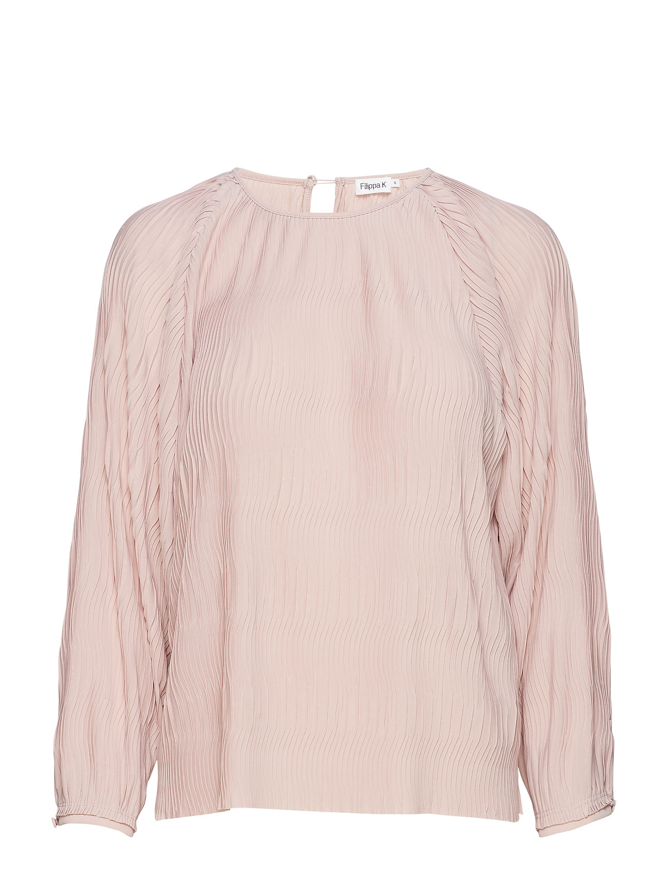 Filippa K Wave Pliss Blouse Lange Mouwen Roze filippa k kopen in de aanbieding