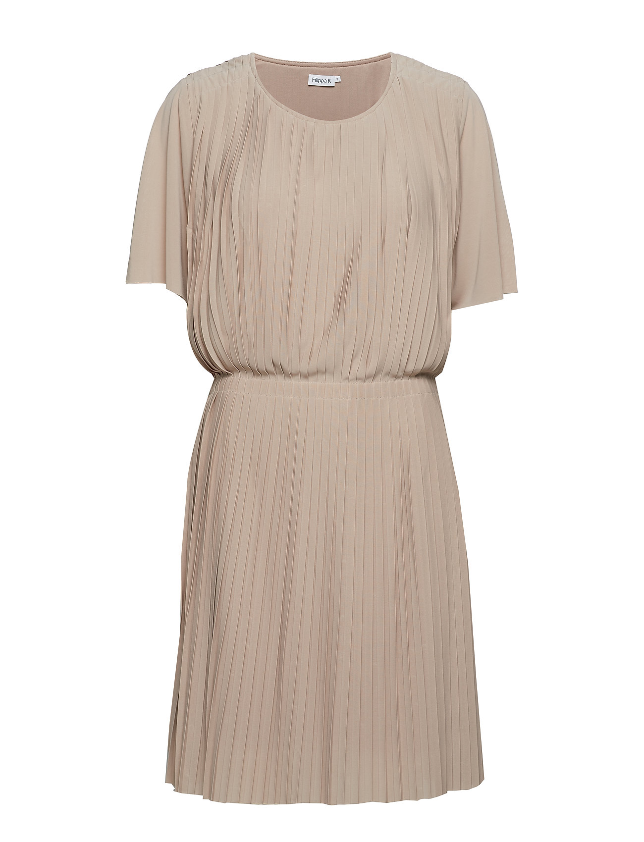 Filippa K Pleated Dress Korte Jurk Beige filippa k kopen in de aanbieding