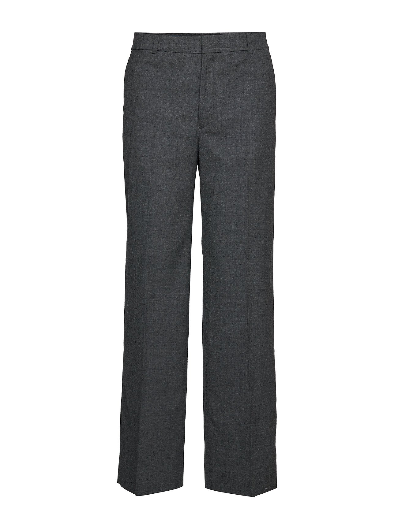 Filippa K Hutton Wool Crepe Trouser Pantalon Met Rechte Pijpen Grijs filippa k kopen in de aanbieding